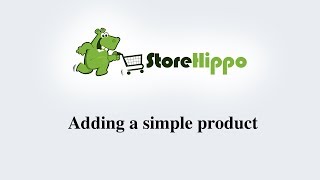 StoreHippo: Adding a simple product