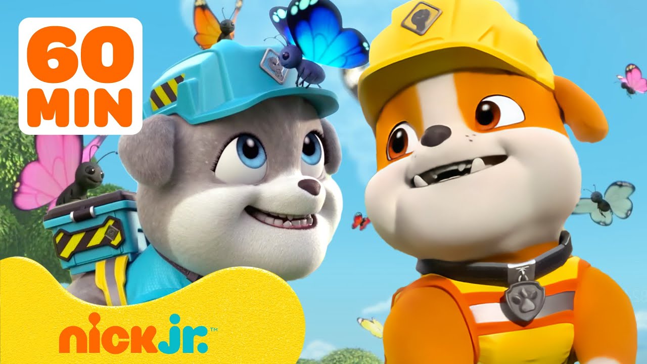 Rubble & Crew | ¡Los mejores momentos de Rubble en los NUEVOS EPISODIOS! 👷‍♂️  1 hora | Nick Jr.