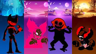 FNF Ink Bendy vs Tricky Phase 3 vs Lemon Demon vs Tricky Clown - Tiles Hop EDM Rush