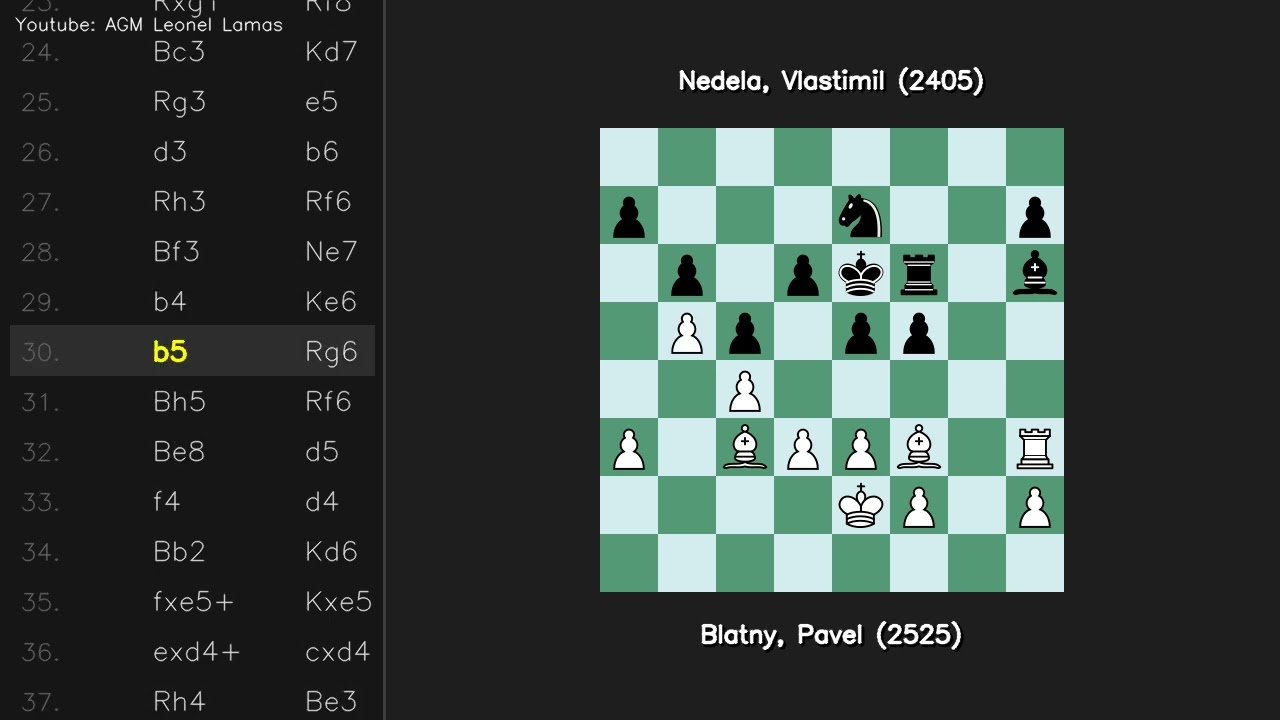 Английское начало Blatny Pavel 2525 vs Nedela Vlastimil 2405