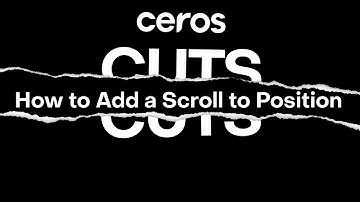 How to Add a Scroll to Position