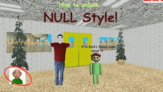 How to unlock NULL style