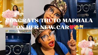 CONGRATS 👏 THUTO MAPHALA ON HER NEW CAR ❤️🥳🥂!!