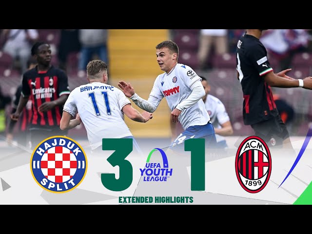 Hajduk Split v AC Milan, UEFA Youth League 2022/23: official line-ups