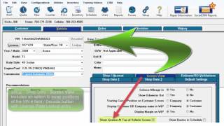 ShopKey Mgmt SE - Entering Vehicle Information