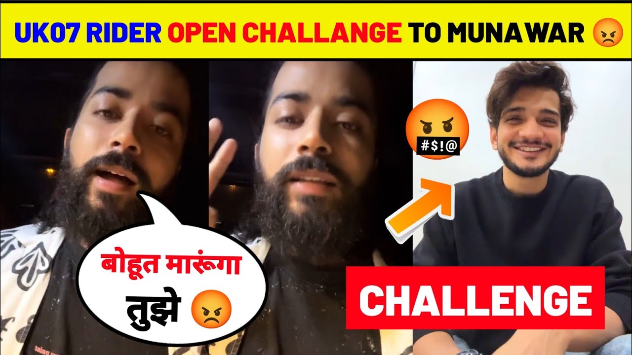 Uk 07 Rider Image Angry ANGRY! 😡 UK07 Rider OPEN CHALLANGE To Munawar For Boxing FIGHT 😱 | UK07 ...