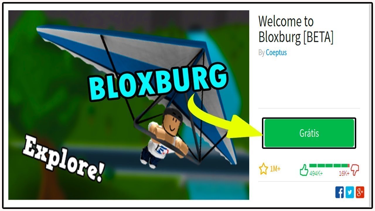 COMO TER o BLOXBURG de GRAÇA! *FUNCIONA MESMO* 💙