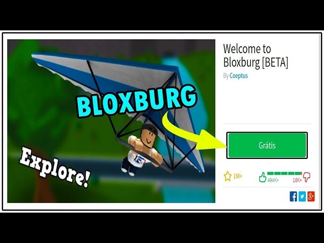 COMO JOGAR BLOXBURG DE GRAÇA ! BLOXBURG GRATIS ! 