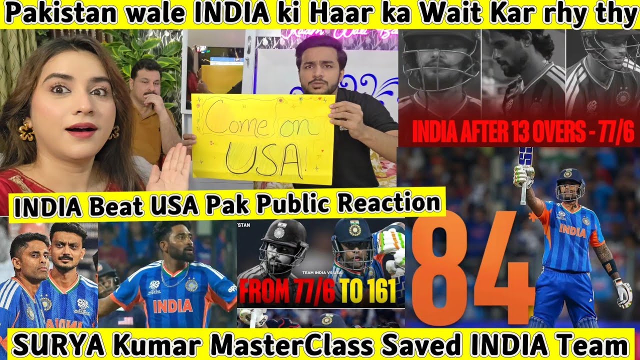 IND Beat USA Surya Saved INDIA PAK Wale IND ki Haar ka Wait kar rhy thy Pak Public Reaction T20WC26
