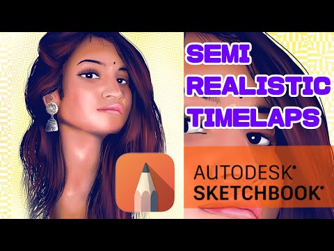 Semi Realistic portrait [ Time laps ] Autodesk sketchbook