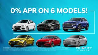 Priority Hyundai - 0% APR on 6 New Hyundai Models