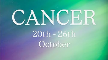 CANCER ✨”The Quietness Before The STORM! SUCCESS & GOOD Fortune!” 20th - 26th October 