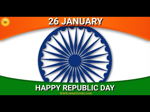 Happy Republic Day .. Flag created by DISA NextGen Coder using Python Programming.