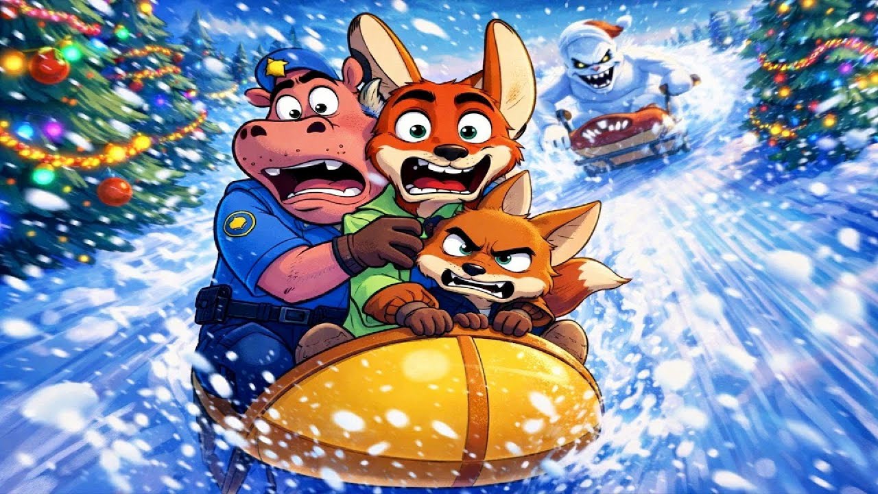 Special Holiday Game! ❄️🛷 Nick & Friends’ Crazy Snow Sled Adventure | Zootopia Funny Animation