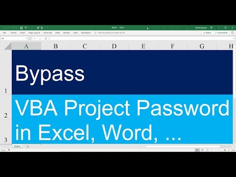 Video How to bypass Excel VBA Project password - accepted... - youtube