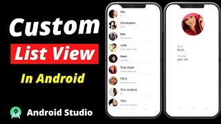 Custom ListView in Android | Custom ListView Android Studio with Item Click | ListView in android