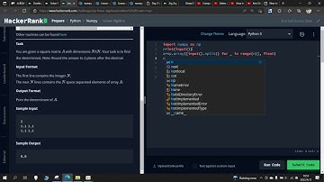 HackerRank Linear Algebra Python3