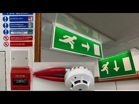 Hotel Fire Safety Equipment in the UK (Fire Alarm, Exit Sign, Fire Extinguisher Tour)