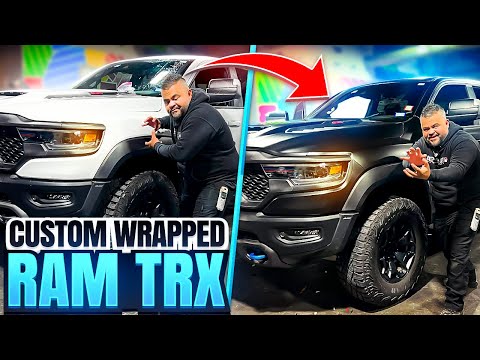 2022 RAM TRX GETS SATIN BLACK WRAP!!! **INSANE**