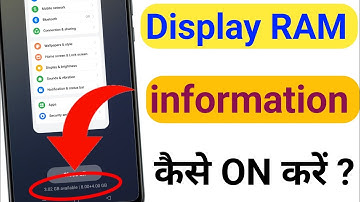 Display RAM / Memory information for recent task | Display RAM information | recent task manager