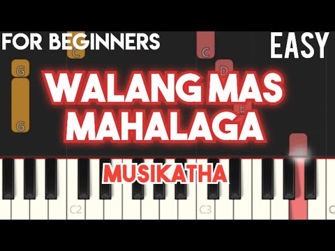 WALANG MAS MAHALAGA - MUSIKATHA | SLOW & EASY PIANO TUTORIAL