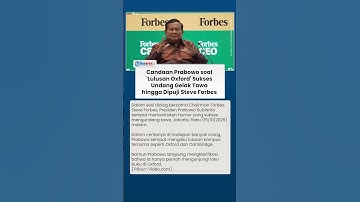 Undang Gelak Tawa di Konferensi CEO Global Forbes, Prabowo  Ceritakan Humor soal 
