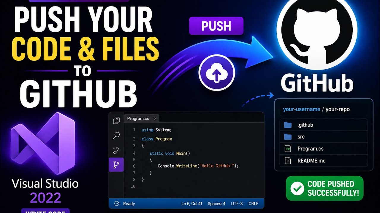 How to Create a GitHub Repository & Push Your Code from your Visual ...