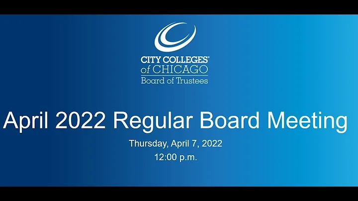 April 2022 Regular Meeting