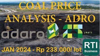 COAL PRICE ANALYSIS ADRO 233K/LOT 24 JAN 2024
