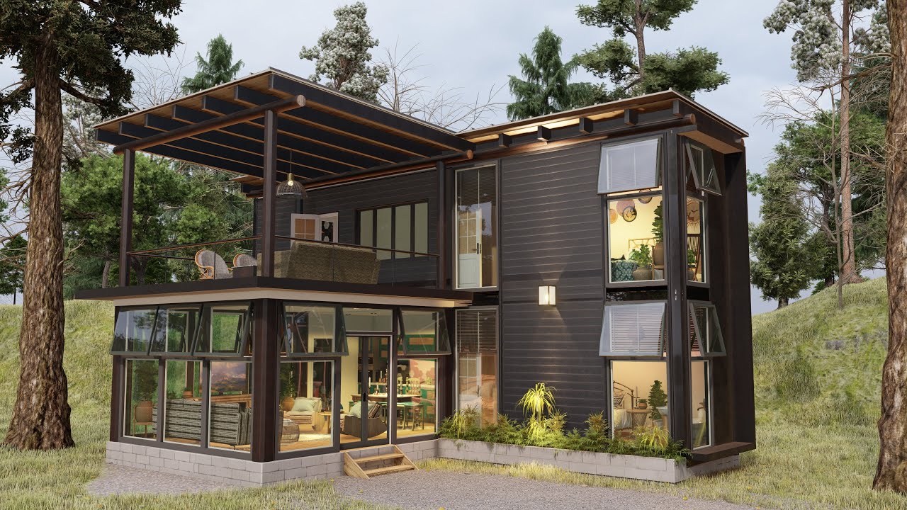 Scandinavian Style Home Decor Ideas, Shipping Container House. - YouTube