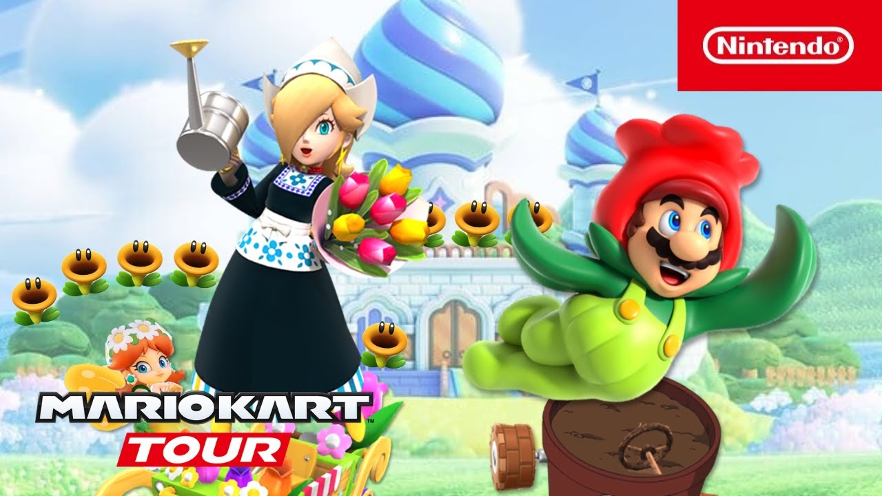 Mario Kart Tour - Концепция цветочного тура