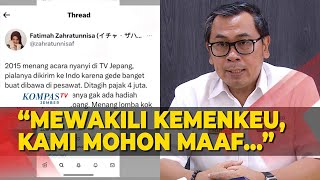Kemenkeu Minta Maaf Soal Bea Cukai Pajaki Fatimah Zahratunnisa Untuk Tebus Piala