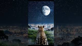 "Even the wild finds peace under the midnight sky."