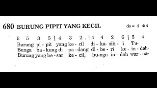 BURUNG PIPIT YANG KECIL - Puji Syukur No. 680