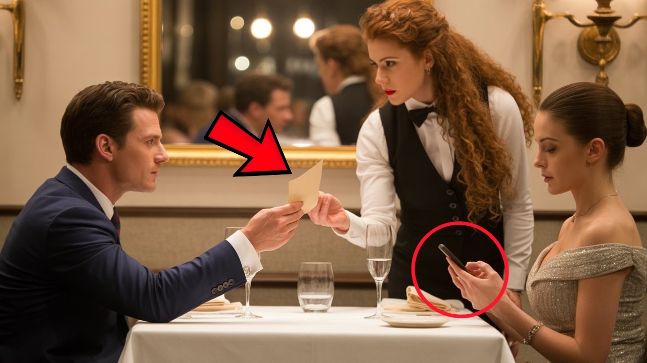Waitress Slipped a Note to the Billionaire — “Your Girlfriend Betrayed You. They’re in Position”
