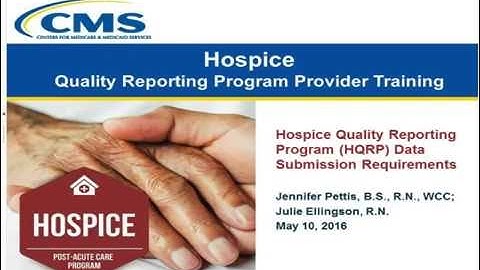 Hospice Quality Reporting Program HQRP Provider Training Webinar