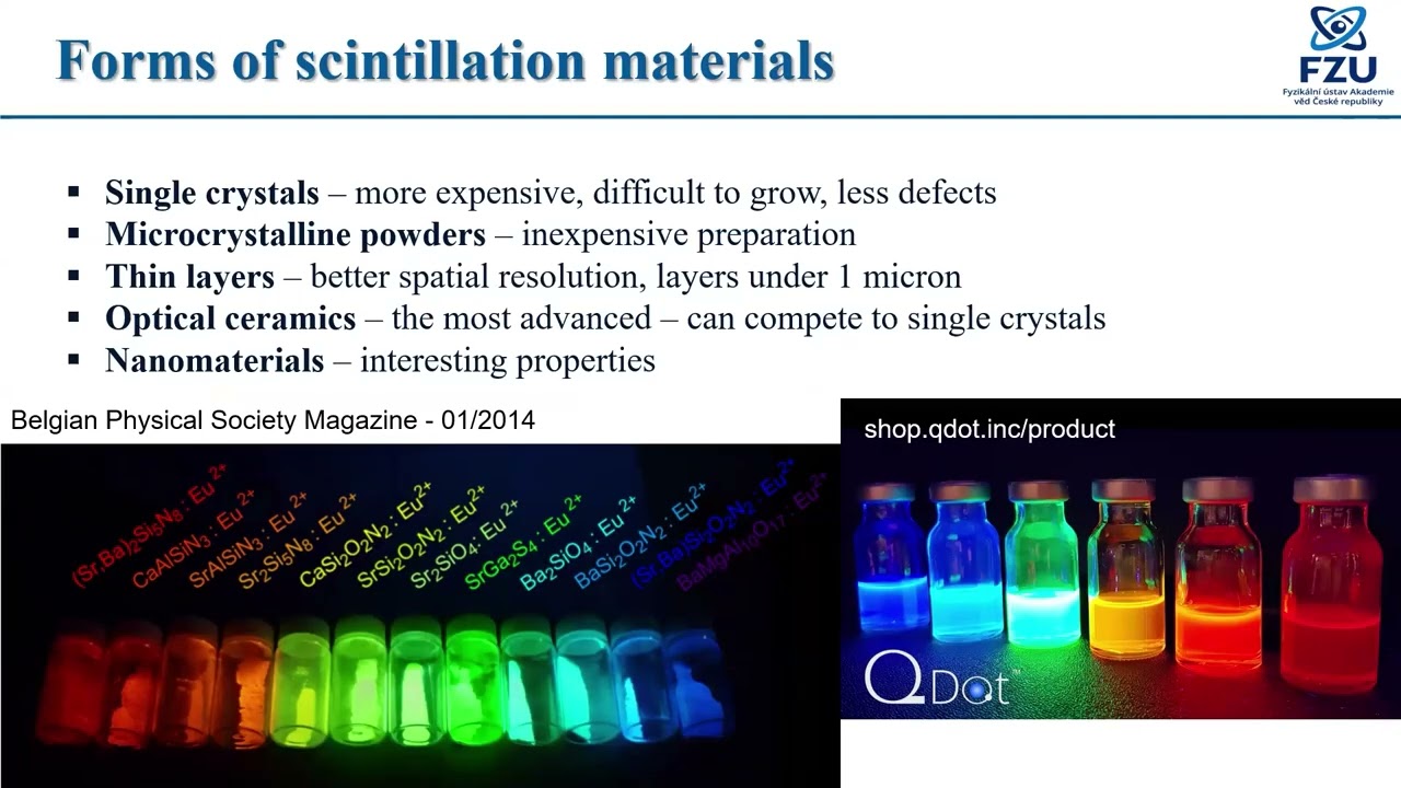 Ing. Vítězslav Jarý, Ph.D. – Scintillation materials and where we can use them? (November 28, 2024)