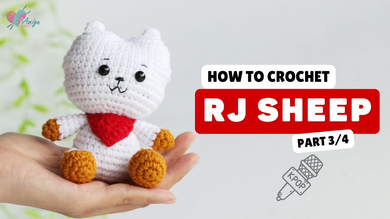 #466 | BT21 - Rj Amigurumi (3/4) | Crochet Amigurumi | Beginner Tutorial |@AmiguWorldOfficial