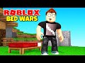 MÓJ PIERWSZY RAZ NA BED WARS w ROBLOX! *wygrana*