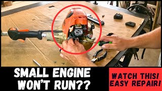 Small Engine Won't Run? Easy Fix! Stihl FS90R