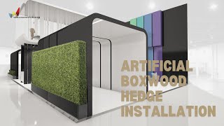 Artificial Boxwood Hedge Installation