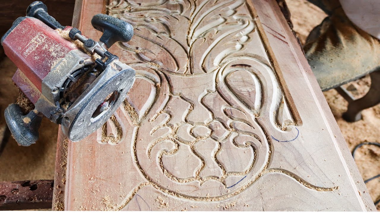 The Most Satisfying Job Of Carving Wood From Router/ Woody Crafts SPR ...