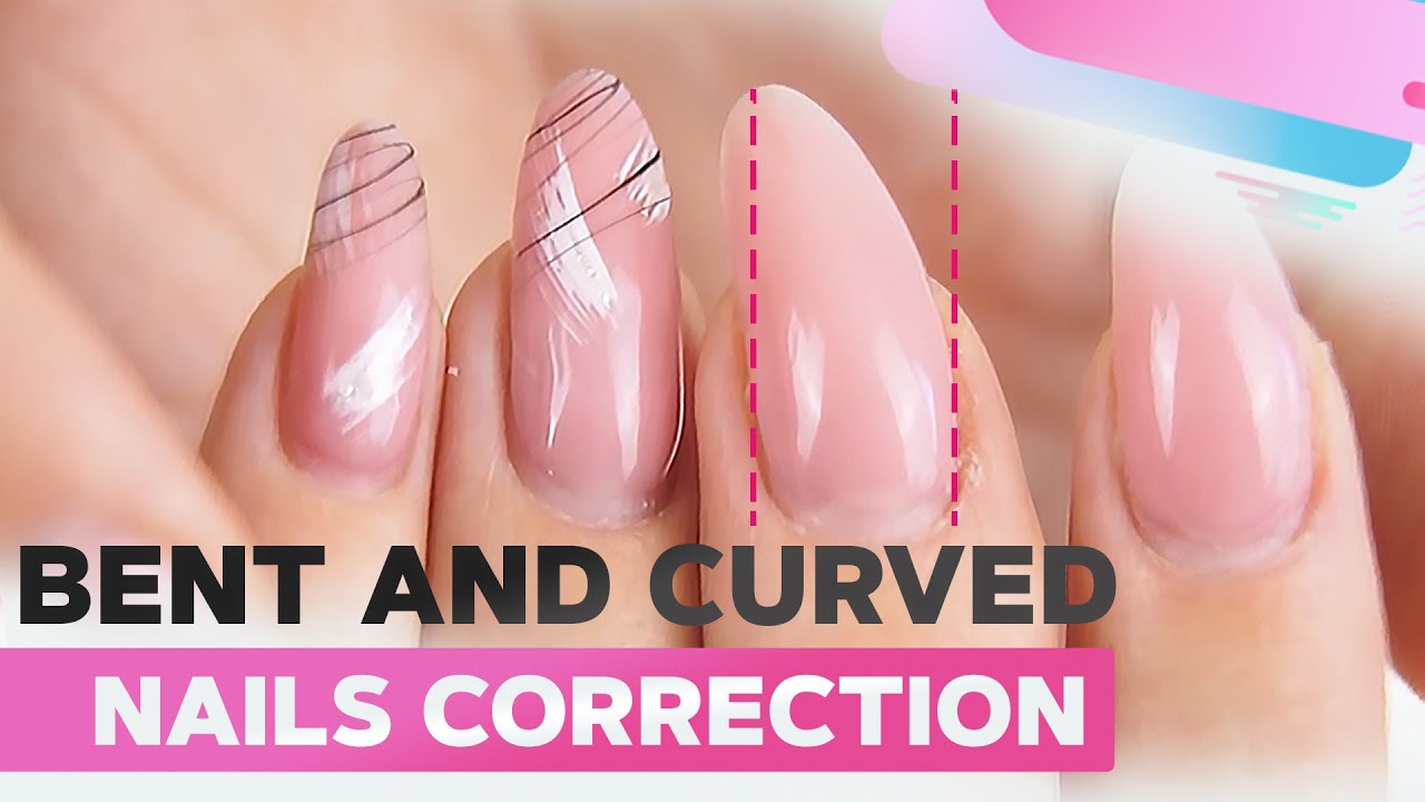 Curved Nails Correction | Nail Shape Fix | Simple Marble Nail Design -  YouTube
