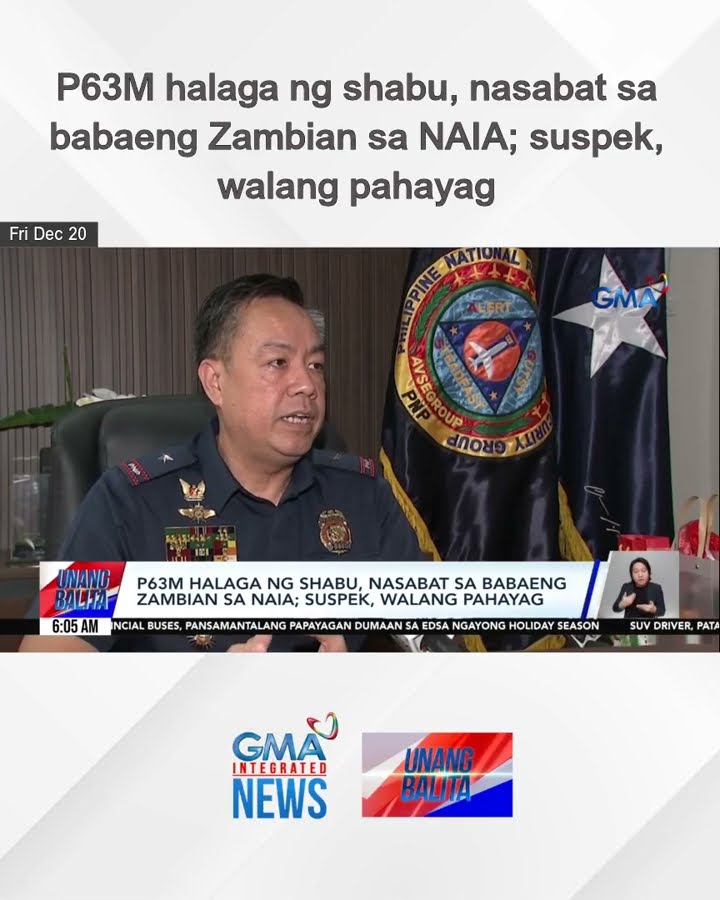 P63M halaga ng shabu, nasabat sa babaeng Zambian sa NAIA; suspek, walang pahayag | Unang Balita