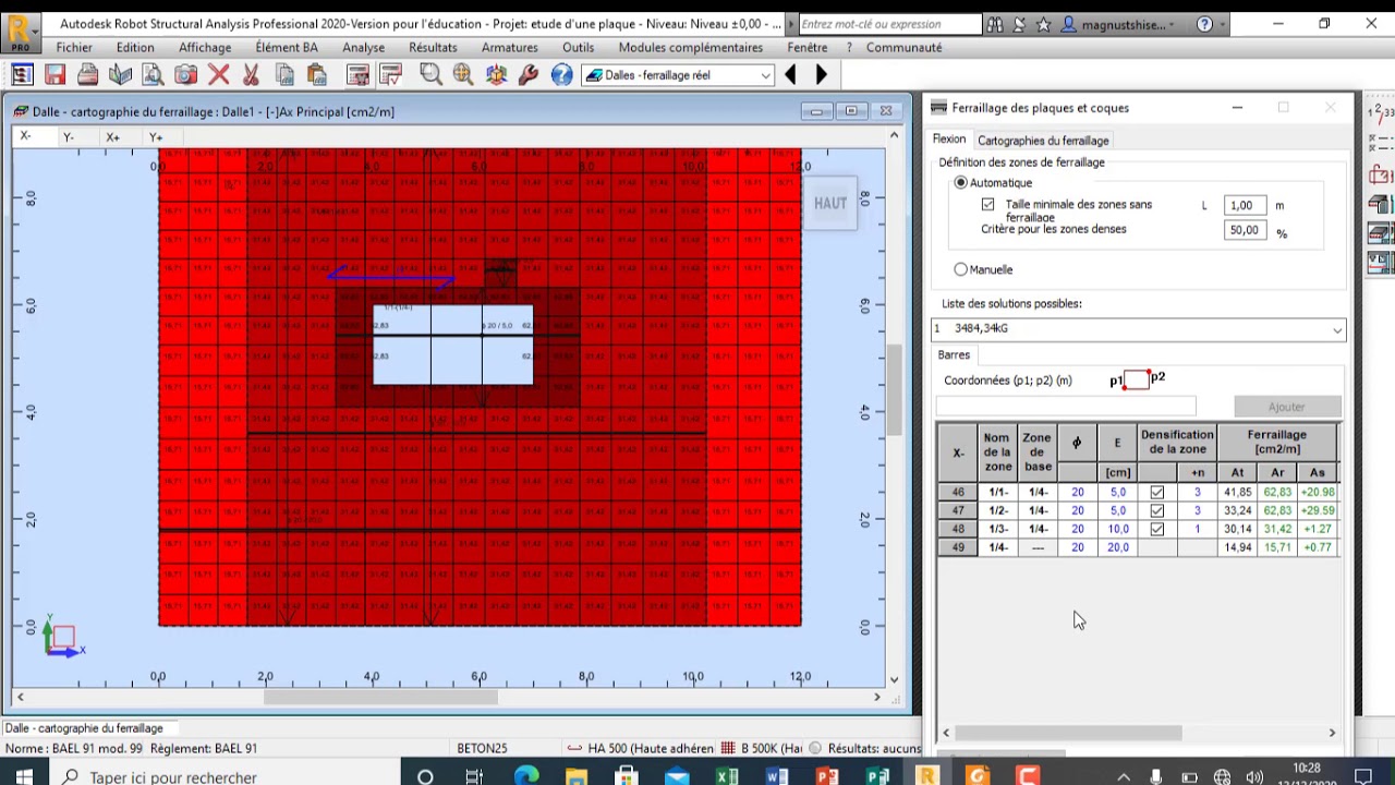TUT0-ROBOT STRUCTURAL ANALYSIS: ETUDE D'UNE DALLE AVEC OUVERTURE ...