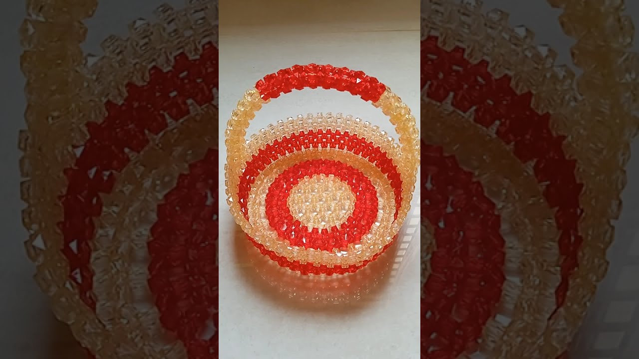পুঁতির তৈরি ফলের ঝুড়ি /How to make beaded fruit basket 