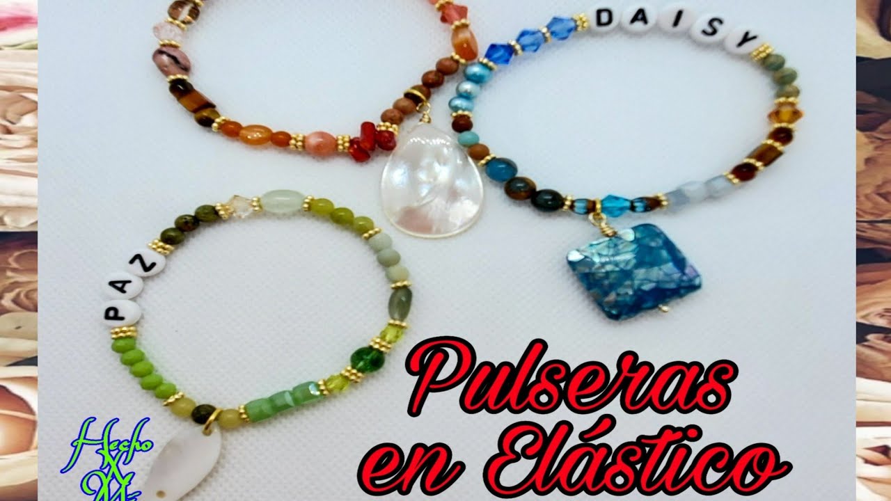 Pulsera de bolitas para niños con nombre