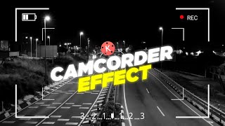 How To Make Camera Recording Effect In Kinemaster || Camcorder Effect screenshot 2