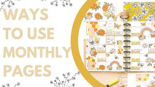 5 ways to use monthly pages in your planner