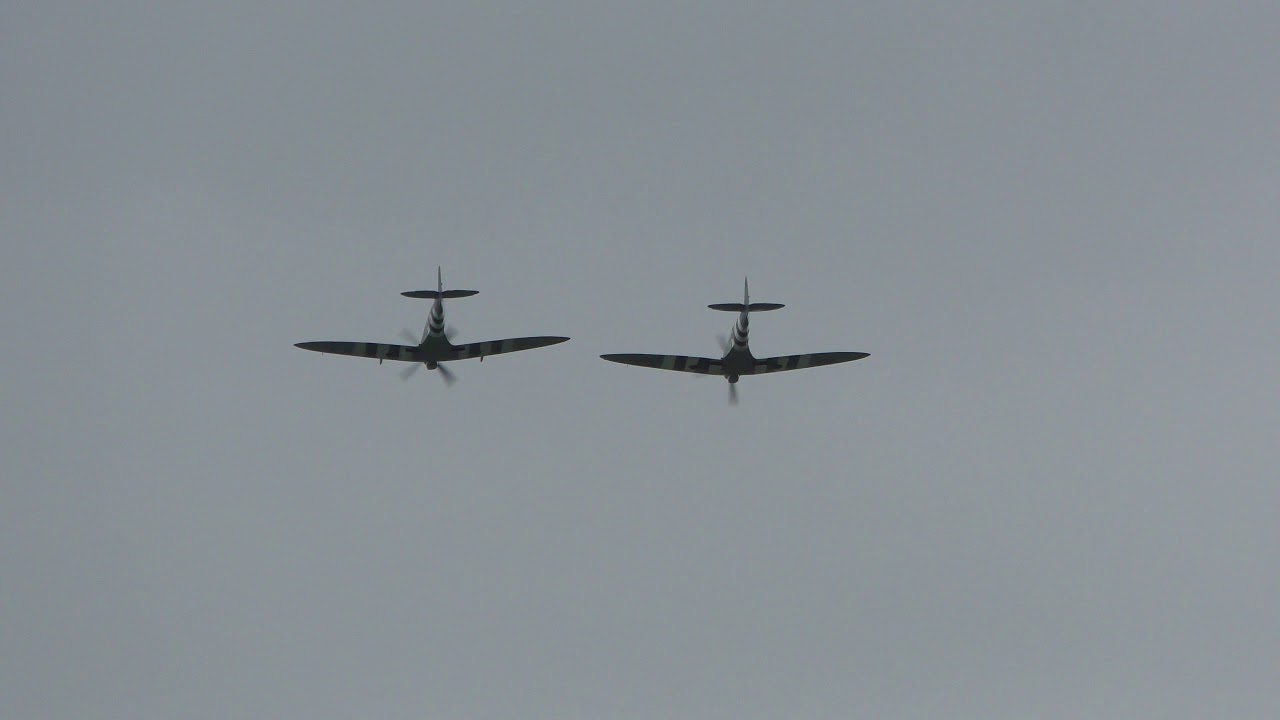 duxford airport Spitfire pair tight formation 75th Anniversary D Day Operation Neptune WW2 Normandy display D